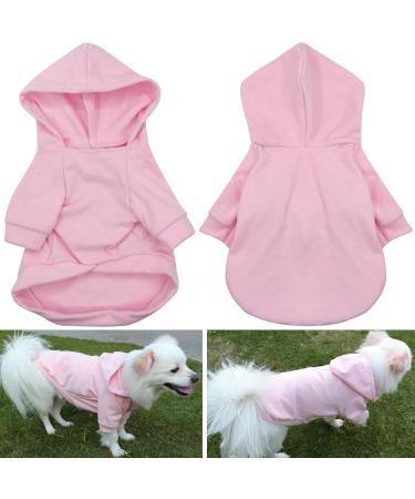 Hualisiji Dog Hoodie - Warm & Light Dog Sweater for Small Breeds (M Pink) | Soft Comfortable Dog Sweatshirt for Chihuahuas - Buy Online on GoSupps.com