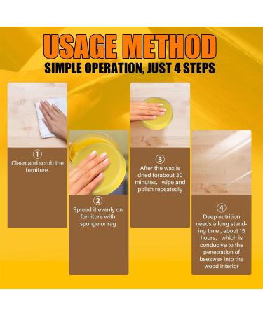 Wood Seasoning Beewax - Wood Seasoning Beeswax - Wood Floor Care Beeswax for Wood Polishing Wooden Floor Cabinetcare Supplies 12b Yellow B - Buy Online on GoSupps.com