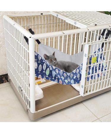 Adjustable Cat Hammock Bed - Comfortable Hanging Pet Hammock for Cats, Small Dogs, Rabbits & Small Animals (Blue) - Buy Online on GoSupps.com