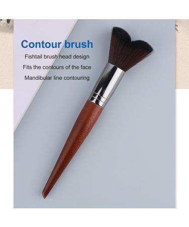 Verdant Touch Jaw Contour Brush Fishtail Head Jaw Line Contour Brush Fiber Hair Makeup Artist Cosmetic Tool - Buy Online on GoSupps.com