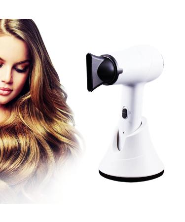 Cordless Hair Dryer with Hot and Cold Air Professional Rechargeable Cordless Hair Dryer Portable Travel Hair Dryer for Outdoor/Indoor (White)