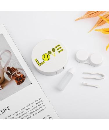 Love Tennis Contact Lens Case - Portable Round Travel Kit with Mirror for Daily Use - Buy Online on GoSupps.com
