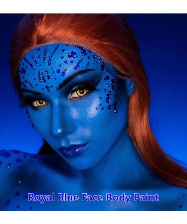 Go Ho Blue Face Body Paint 2.1 oz | Water-Based Makeup for Airbrush Special FX Cosplay & Halloween - Buy Online on GoSupps.com