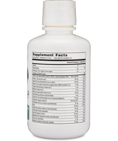 Go Healthy Kids Vegan Liquid Multivitamin - Organic Immune Support Supplement with Folate, Vitamins & Minerals from 20 Fruits & Vegetables - Gluten Free & Prebiotic - 32 Servings - Buy Online on GoSupps.com