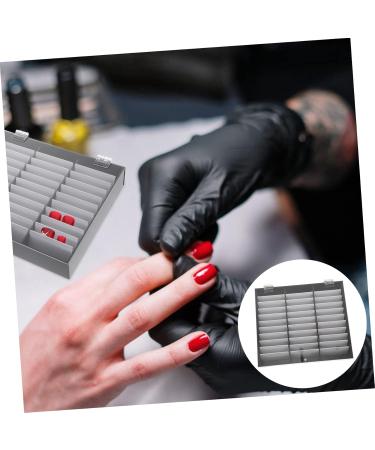 Angoily Box Nail Art Display Box Practice Clear Container Nail Tip Organizer Spray Bottle Tops Replacement Nail Tips Organizer Nail Art Tips Holder Acrylic Dust-proof Nail Frame 23.5X21X4CM Black - Buy Online on GoSupps.com