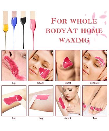 Hard Wax Beads for Brazilian Waxing - Painless Waxing Beans for Sensitive Skin (300g/10.5oz) | Coarse Body Hair Formula | Includes 10pcs Applicators | Ideal for Men and Women - Buy Online on GoSupps.com