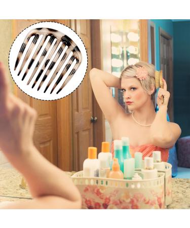 Vanyibro 5 Pcs French Twist Comb Set Retro Celluloid Hair Comb with 9 Teeth Non-Slip Clips Hair Styling Accessories for Women and Girls - Buy Online on GoSupps.com