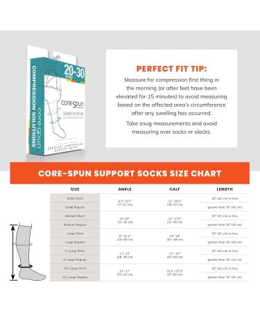 Knee High Compression Stockings 30-40 mmHg XXL Black | Core Spun | International Shipping Available - Buy Online on GoSupps.com