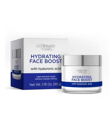 Hyaluronic Acid Face Cream Hydrating Face Boost for Deep Facial Moisturizing Oil-Free 1.76 Oz