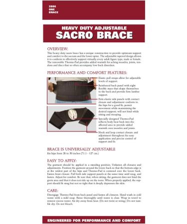 OTC Sacro Brace for Lower Back Pain Relief | Heavy Duty Support & Thermo Pad | International Shipping Available - Buy Online on GoSupps.com