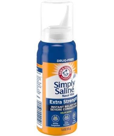 Arm & Hammer Simply Saline Nasal Mist Extra Strength, Severe Congestion, 1.6 Ounce - Buy Online on GoSupps.com