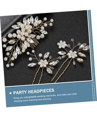 minkissy 5 Sets Hairpin Bridal Hair Combs Pearl Hair Combs Decorative Headpiece Decorative Hair Combs Wedding Decorations for Ceremony Hair Decor Accessory Zinc Alloy Horse Eye Bride - Buy Online on GoSupps.com