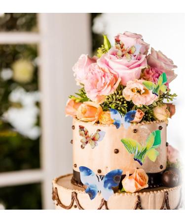 50Pcs Edible Wafer Paper Butterfly Cupcake Toppers Asudaro Butterfly Cake Decoration for Birthday Party Wedding Food Decorations One Size Type 3 - Buy Online on GoSupps.com