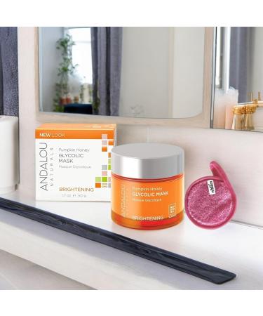 Andalou Naturals Pumpkin Honey Face Mask 1.7 Oz | Brightening Exfoliating Gluten Free Mask with Vitamin C & Moofin Cleansing Cloths - Shop Now - Buy Online on GoSupps.com