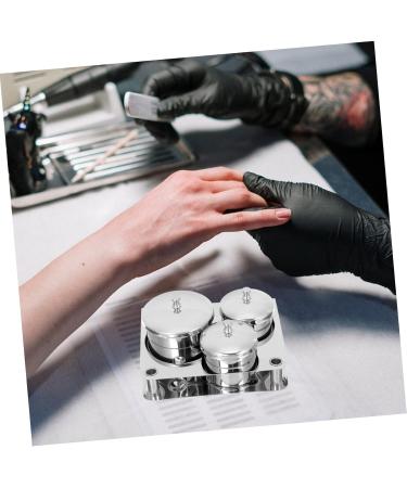 CLISPEED Skin 1 Set Nail Tips Container Mini Dappen Dish Nail Steel Bowl Nail Holder Nail Dappen Dish Guasha Wood Tool for Body Guasha Tool Monomero Mini Tools Stainless Steel Can Acrylic 13x11cm Silver - Buy Online on GoSupps.com