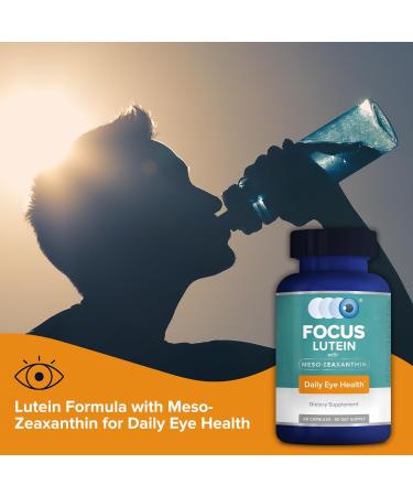 Focus Lutein for Eyes with Meso-Zeaxanthin Eye Vitamin Supplement 60 Count 60 Day Supply Daily Vision Support for Digital Screens Bright Lights Sunlight Vegan and Sugar-Free Made in USA 60 Count (Pack of 1) - Buy Online on GoSupps.com