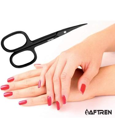 Nail Scissors Curved Blade Nail Maintenance Toenail Fingernail Beauty Cuticle Scissors Ergonomic Design for Men Women Pedicure 4 inch Black - Buy Online on GoSupps.com