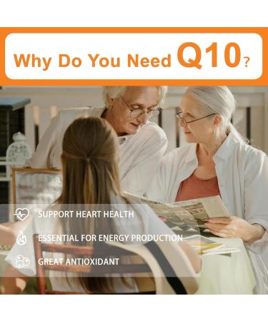 CoQ10 200mg Softgels - Antioxidant Supplement for Energy | 100 Count 50 Days Supply - Boost Your Health - Buy Online on GoSupps.com