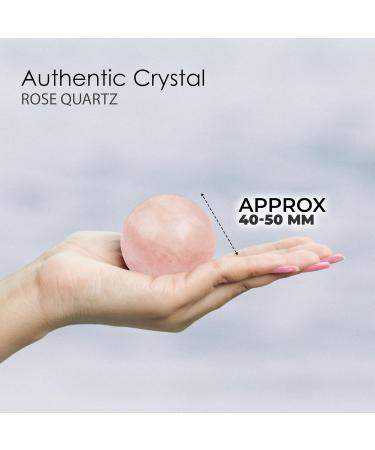 PYOR Rose Quartz Sphere Gem Ball with Stand - Meditation & Feng Shui Crystal Decor for Wealth & Harmony - Buy Online on GoSupps.com