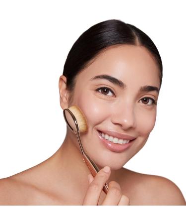 Artis Elite Oval 7 Brush - Luxury Synthetic Makeup Brush for Foundation SPF & Skincare | Airbrush Finish | Ideal for Liquids Powders & Creams | Rose Gold Blonde Fibre - Buy Online on GoSupps.com