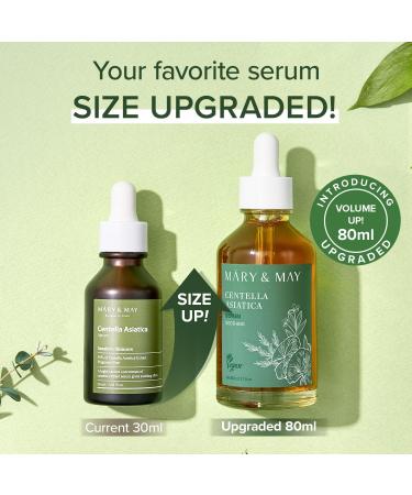 Mary&May Centella Asiatica S rum Cor en 95% Extrait Pur - S rum Visage Apaisant pour Peau Irrit e - Absorption Rapide Non Collante Grade Vert EWG Soin du Visage Cor en 80ml - Buy Online on GoSupps.com