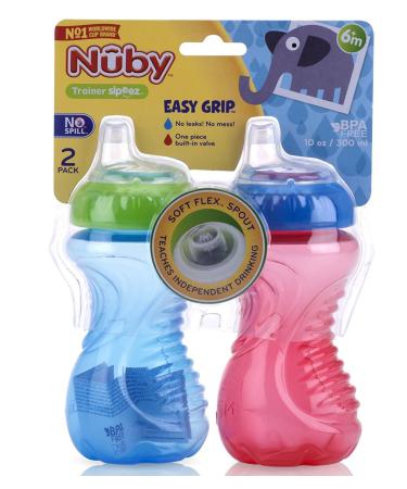 Nuby 2 Pack No Spill Cup 10 Ounce Blue - Red - Buy Online on GoSupps.com