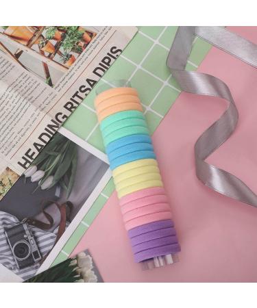 Laicky 100 Pcs Fabric Elastic Hair Ties for Women Girls - Seamless Rubber Bands for Ponytails, Pigtails - Suitable for Thick, Thin, Curly Hair - Non-Harmful Holders (Macarone) - Buy Online on GoSupps.com