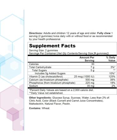 Citracal Calcium Gummies Calcium Supplement with Vitamin D3 Support Bone Health for Ages 12+ Natural Raspberry Flavor 60 Count Raspberry 60 Count (Pack of 1) - Buy Online on GoSupps.com