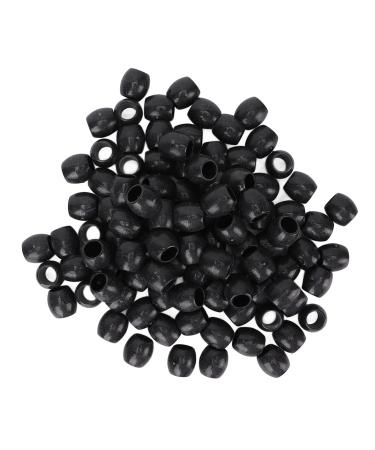 Hair Braiding Beads ANGGREK 100 Pieces Black Hair Braiding Beads Hair Accessories Dreadlocks DIY Hair Beard Decoration Accessories