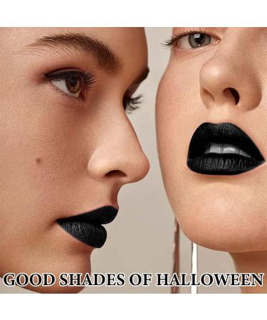 3 Pcs Waterproof Lip Liner & Lipstick Set - Long Lasting Gothic Matte Liquid Lipstick & Velvet Nude Lip Gloss for Halloween Makeup - Buy Online on GoSupps.com