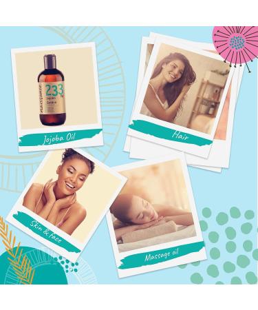 Naissance Cold Pressed Golden Jojoba Oil 8 fl oz - Pure, Natural & Unrefined | Vegan, Hexane Free & Non-GMO | Ideal for Aromatherapy & Massage | Moisturizes Hair & Skin - Buy Online on GoSupps.com