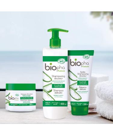Biopha Nature Gentle Conditioner for all hair types Aloe vera sweet almond & organic argan oil Softened and shiny hair A 200ml tube - Buy Online on GoSupps.com