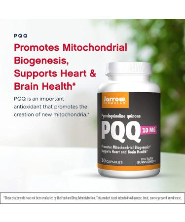 Jarrow Formulas PQQ 10 mg - 30 Capsules for Energy & Antioxidant Support - Buy Online on GoSupps.com