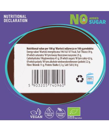  SUPER FUDGiO SUPER FUDGiO 9 x Sugar Free Organic Chocolate Bars Gluten Free Sugar Free Chocolate Snack Bitter Chocolate - Buy Online on GoSupps.com