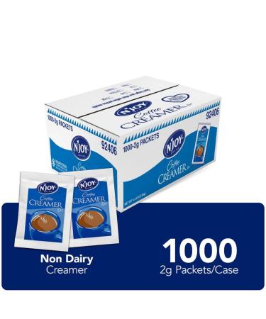 N'Joy Non-Dairy Creamer | 2g Packets, 1000 Count | Single Serve Portion | Bulk Size