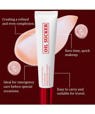 blmcoos Oil Sucker Primer Makeup Pore Refiner Primer Mattifying Primer for Oily Skin Waterproof & Sweatproof Makeup Base Alkaline Formula for Instant Pore Tightening 1 - Buy Online on GoSupps.com