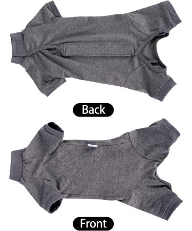 Heywean Cat Recovery Suit | After Surgery Medical Shirt for Cats | Long-Sleeved Anti-Trim Surgical Outfit - Gray - Buy Online on GoSupps.com
