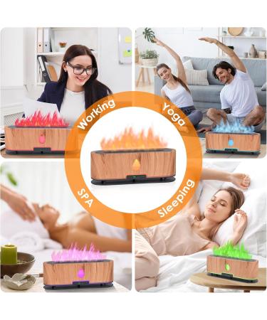 DreamHigh Flame Aroma Diffuser for Essential Oils - 250ml Ultrasonic Humidifier with 7-Color LED Light | Best Aroma & Fragrance Oil Diffuser - Buy Online on GoSupps.com