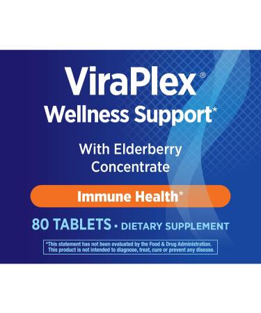 Natures Way ViraPlex Wellness Support with Elderberry Concentrate - Immune Support - 80 Tablets - Buy Online on GoSupps.com