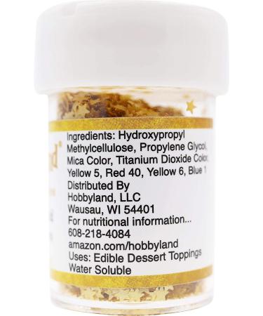 Hobbyland Metallic Gold Glitter Stars Edible Sprinkles 4.5g - Perfect for Cake Decorating - Buy Online on GoSupps.com