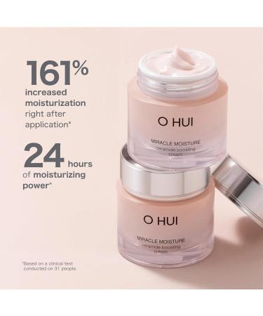 O HUI Miracle Moisture Ceramide Boosting Cream | 24-Hour Hydration | Korean Moisturizer for All Skin Types | Achieve Glass Skin with Ceramides & Shea Butter - Buy Online on GoSupps.com