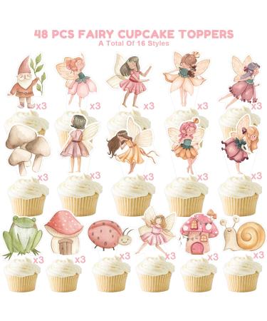 48 pcs Fairy Cupcake Toppers - Buy Online on GoSupps.com