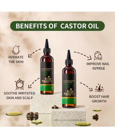 Castor Seed Oil - Castor Oil - 100% Pure Natural Castor Oil Organic Treatment for Damaged Hair & Dry Skin Cold Pressed Oil for Hair Growth Eyebrows Eyelashes Nails and Skin - Buy Online on GoSupps.com