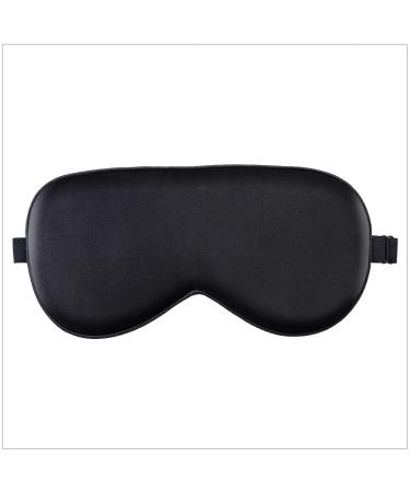 Yarall Double-Sided Natural Silk Sleep Mask for Men Women Super Soft and Comfortable Eye Mask for Sleeping Light Blocking Eye Cover Mask Blindfold Night Sleeping Mask Black Color