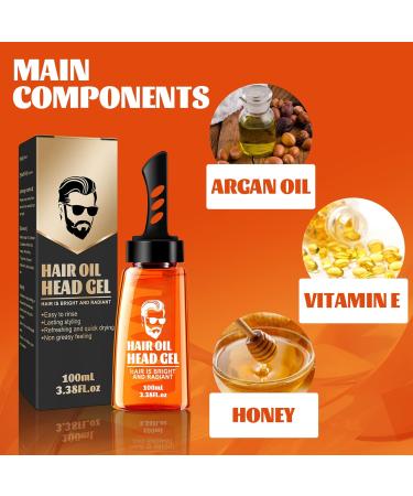 Miioto 2-in-1 Hair Styling Gel & Wax for Men - Long-Lasting Hold & Natural Finish with Comb - Buy Online on GoSupps.com