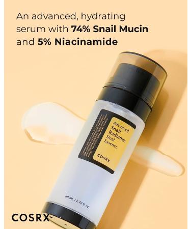 COSRX Snail Essence Duo - Hydrating Snail Mucin 96% Essence + Niacinamide for Dark Spots | Korean Skincare for Anti-Aging & Hydration | Skin Cycling Routine - Buy Online on GoSupps.com