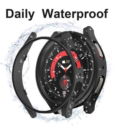 4 Pack Smiling Case and Screen Protector Compatible with Samsung Galaxy Watch 5 Pro 45mm  2 Pack Matte Hard PC Bumper Case + 2 Tempered Glass Screen Protector Films for Galaxy Watch 5 Pro 5 Pro 45mm Black - Buy Online on GoSupps.com