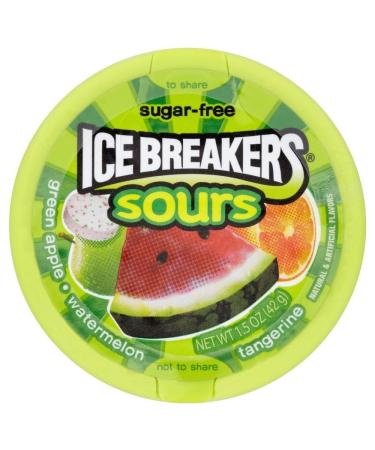 Ice Breakers Ice Breakers Fruit Sours Sugar Mint Free (List 42 g) - Pack of 6