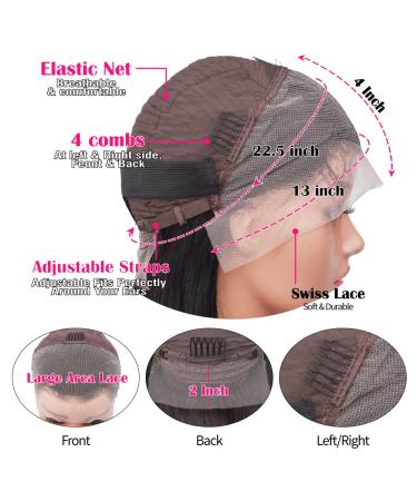 14 Natural Bob Wig | Human Hair 13x4 Frontal Lace Wig | 150% Density | Pre Plucked Closure | Glueless | Short Bob Wig for Black Women - Buy Online on GoSupps.com