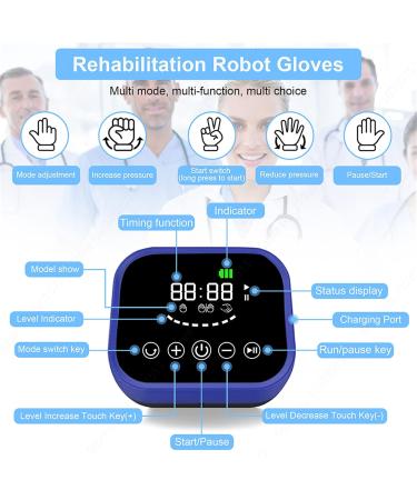 Rehabilitation Robot Gloves Finger Training Gloves Stroke Hemiplegia Equipment Finger Rehab Orthotics Long-Term Relief Cramps Orange XL X-Large Orange - Buy Online on GoSupps.com